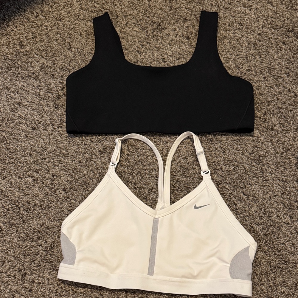 Nike Women's Dri-Fit Sports Bra Duo (L - Black + White)